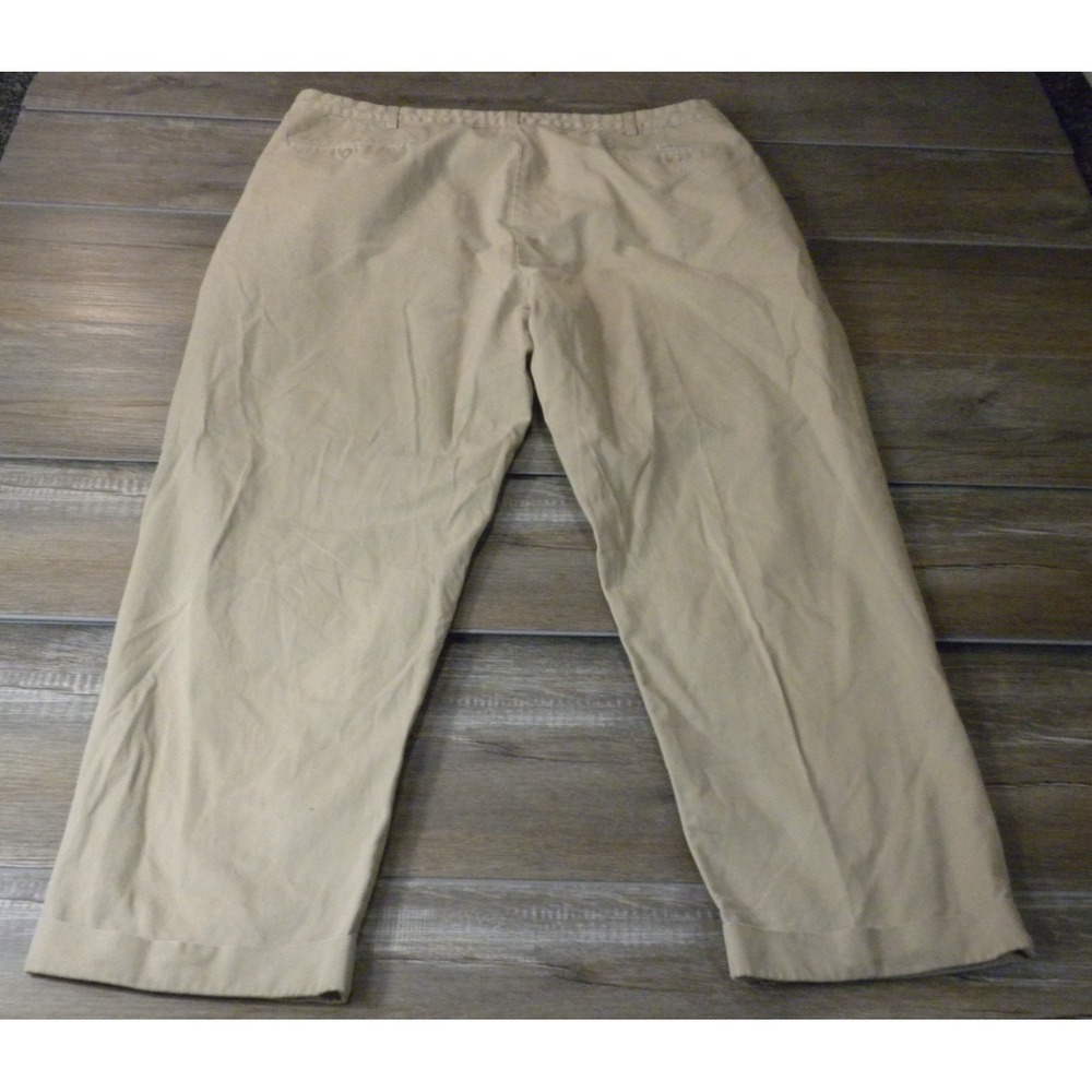 Polo Ralph Lauren Pants Mens 42x30 Beige Hammond Chino Pleated Twill Vintage USA - Picture 3 of 12